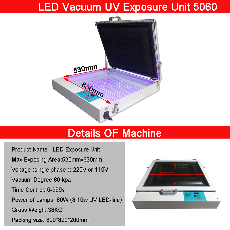 50×60cm Vacuum UV LED Screen P - Commercial Printing Process 리뷰 및 가격